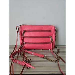 Rebecca Minkoff Pink Leather Studded Chain Crossbody Bag